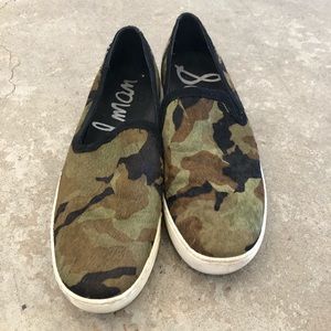Sam Edelman Camouflage Print Calf Hair Slip On 8.5